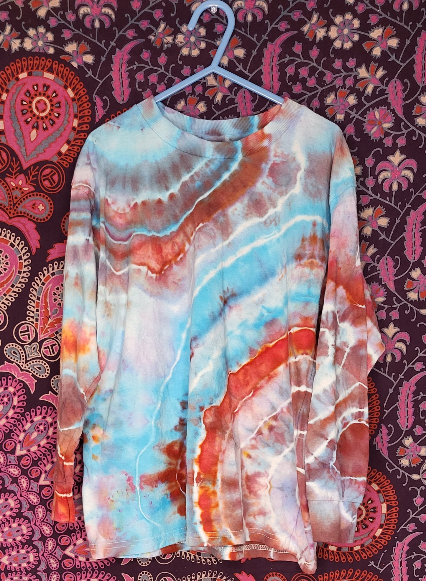 Geode Red & Blue Long Sleeve- Ready to Ship- Size Youth Small