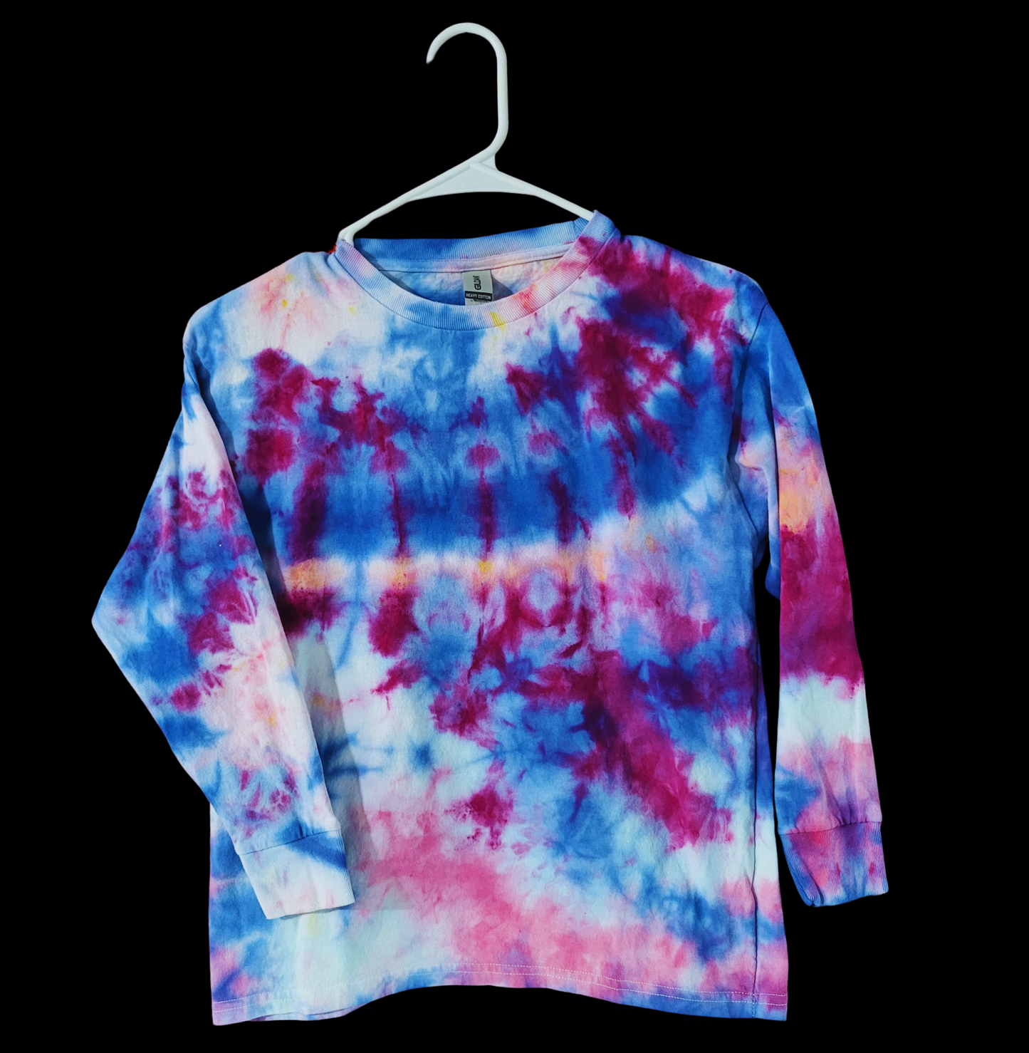 Blue & Purple Crumble Long Sleeve- Ready to Ship- Size Youth Medium