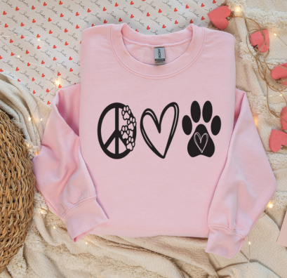 Peace, Love, Paw Print