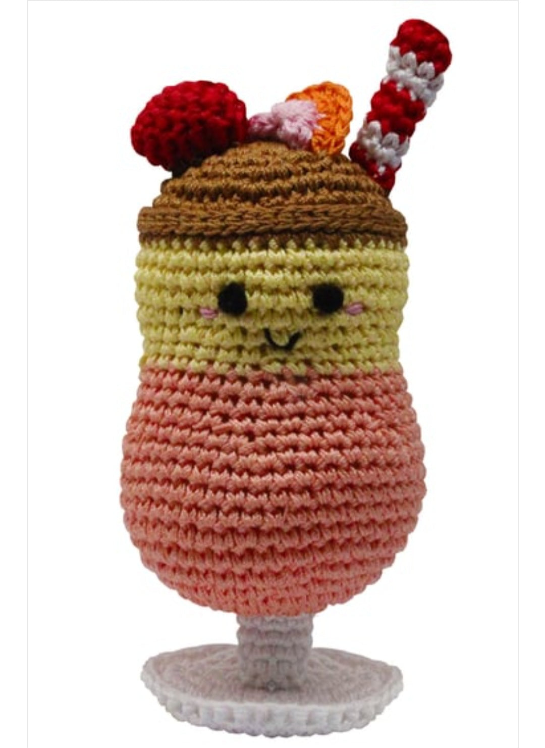 Sally the Strawberry Daiquiri Organic Cotton Dog Toy