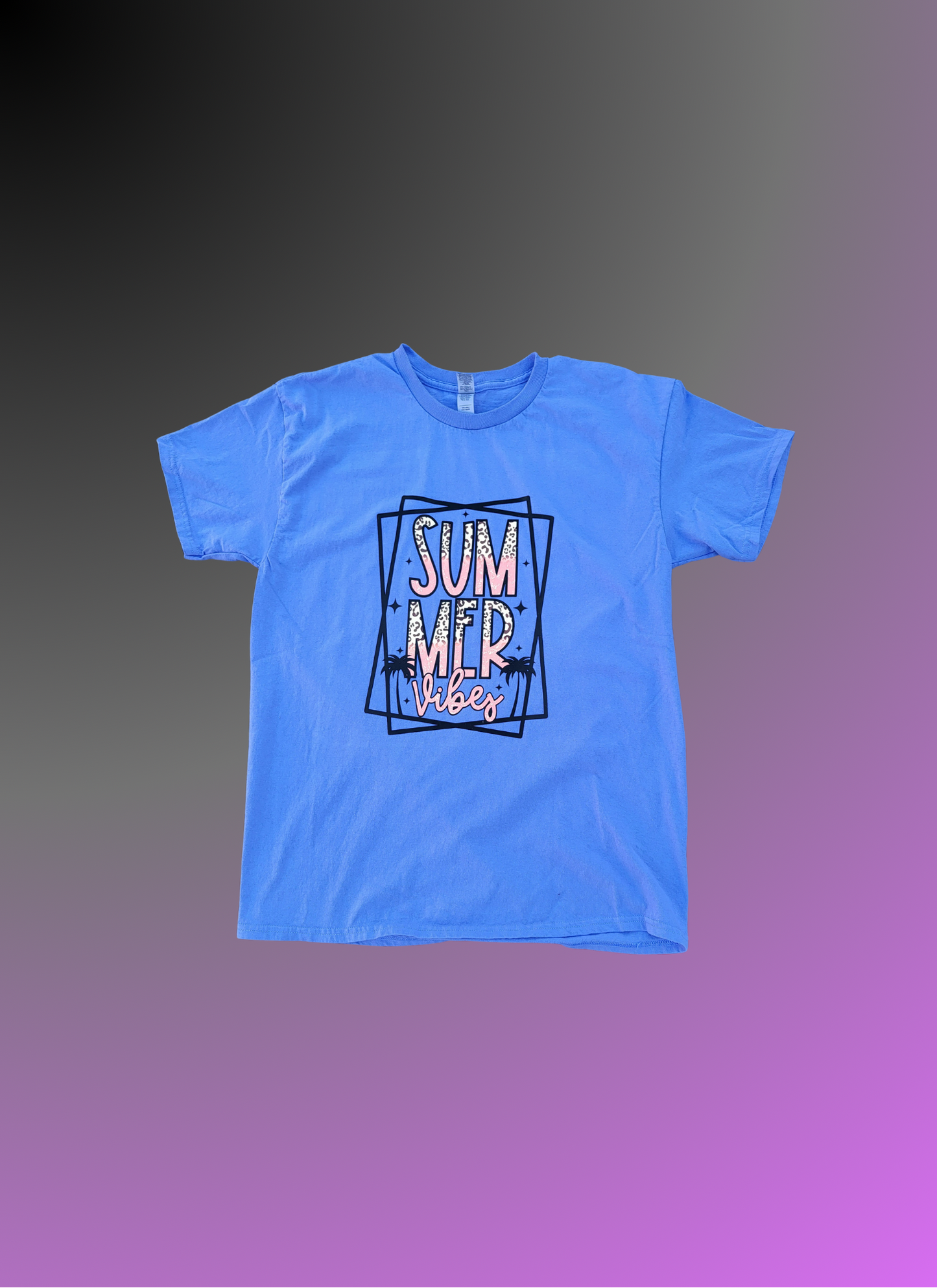 Summer Vibes- Violet Graphic T-Shirt- Ready To Ship