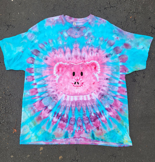 Pete The Pig Tye Dye T-Shirt- 2XL- Ready to Ship