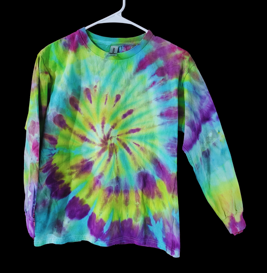 Northern Lights Spiral Long Sleeve- Ready to Ship- Size Youth Large- Marked Down