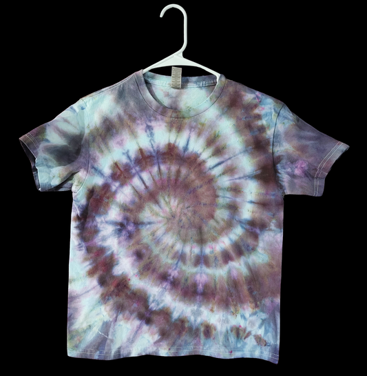Blue & Brown Spiral- Ready to Ship- Size Youth Medium