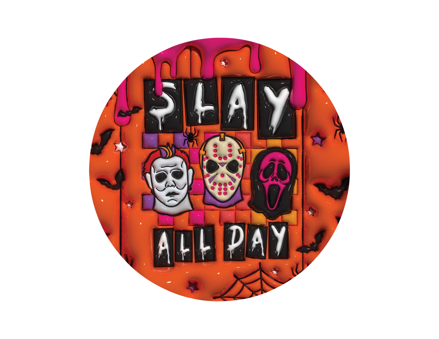 Slay All Day- 3D Puff Car Coaster