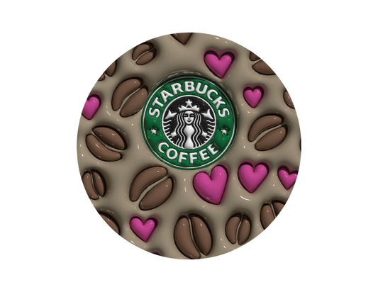 Starbucks Coffee- 3D Puff Car Coasters