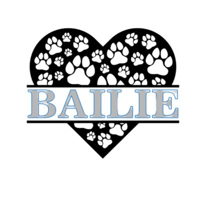 Custom Heart with Dogs Name- **Pet Design**