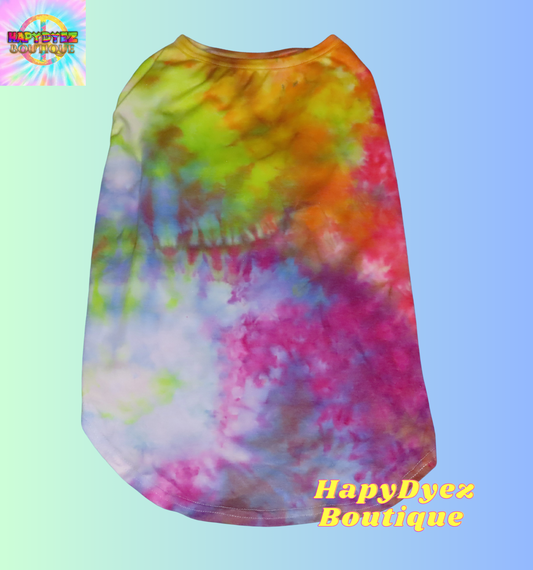 Radical Rainbow Tye Dye Dog T-Shirt- Size 6X-Ready to Ship