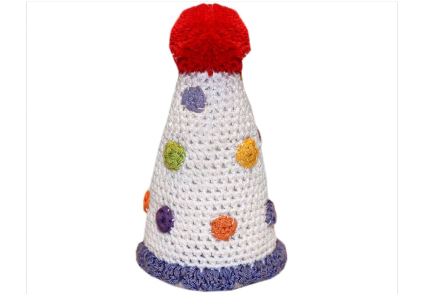 Birthday Hat Organic Cotton Dog Toy