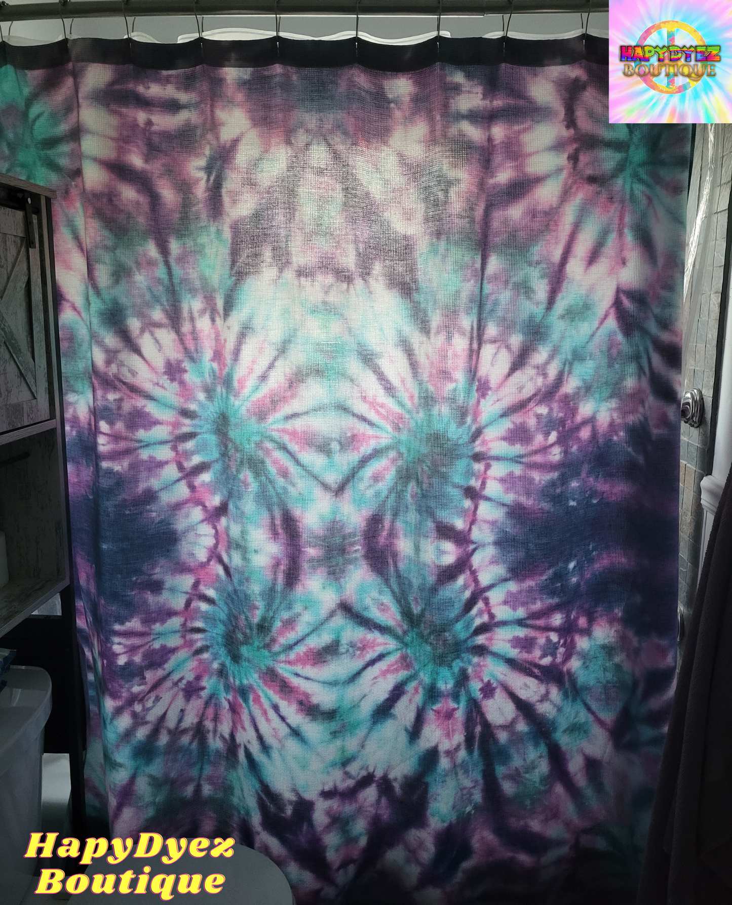 CUSTOM Tye Dye Shower Curtain