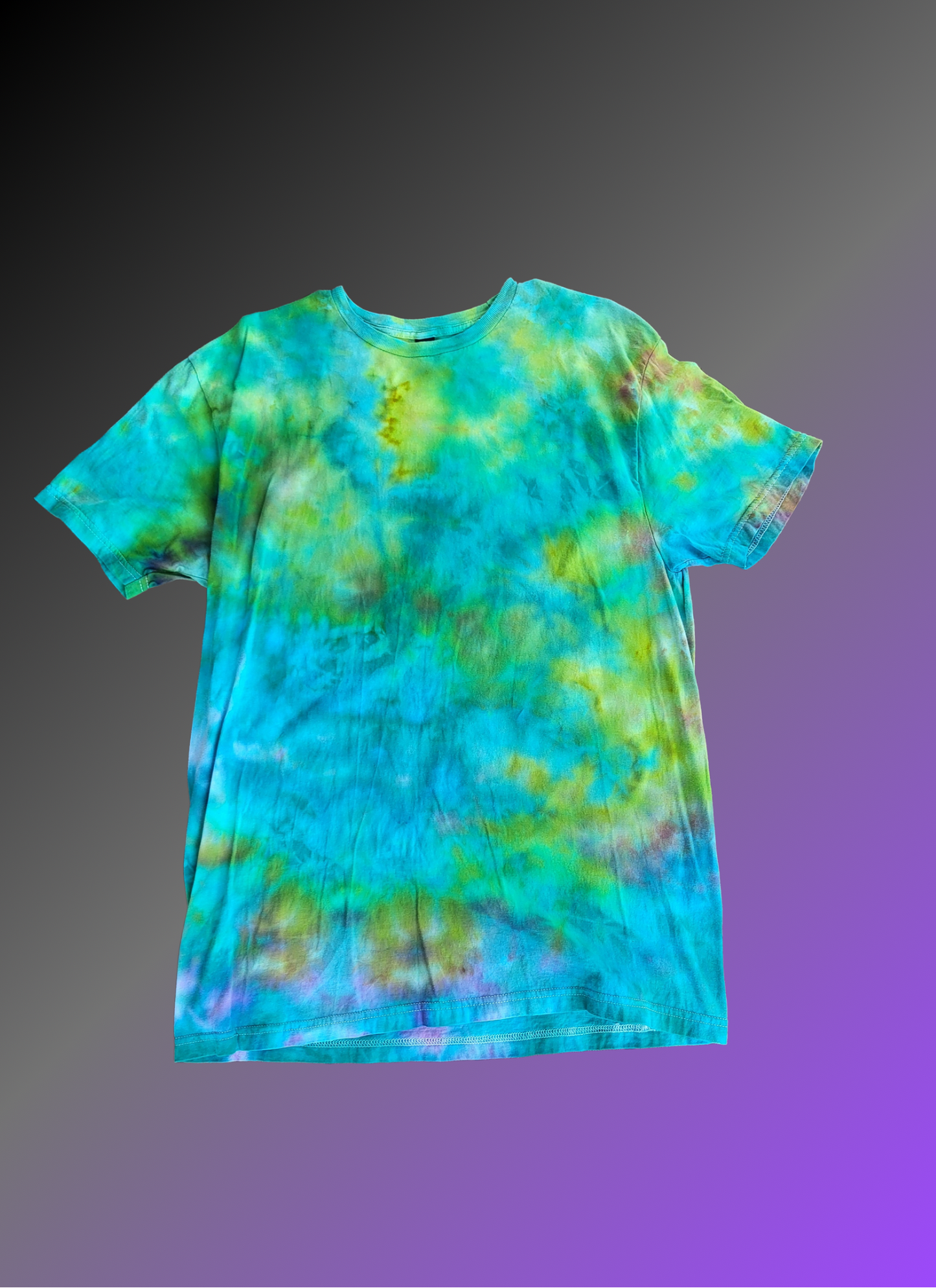 Blue & Green Crumble Tye Dye- Ready to Ship- Size Adult Large