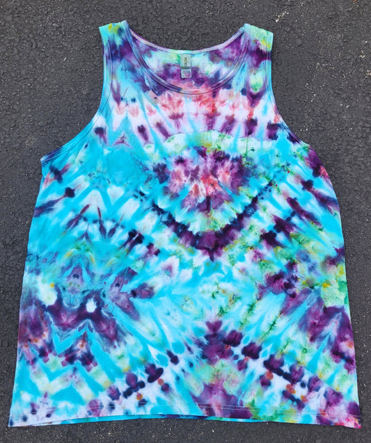 Kaleidoscope Tye Dye Tank-Top- Size XL- Ready to Ship