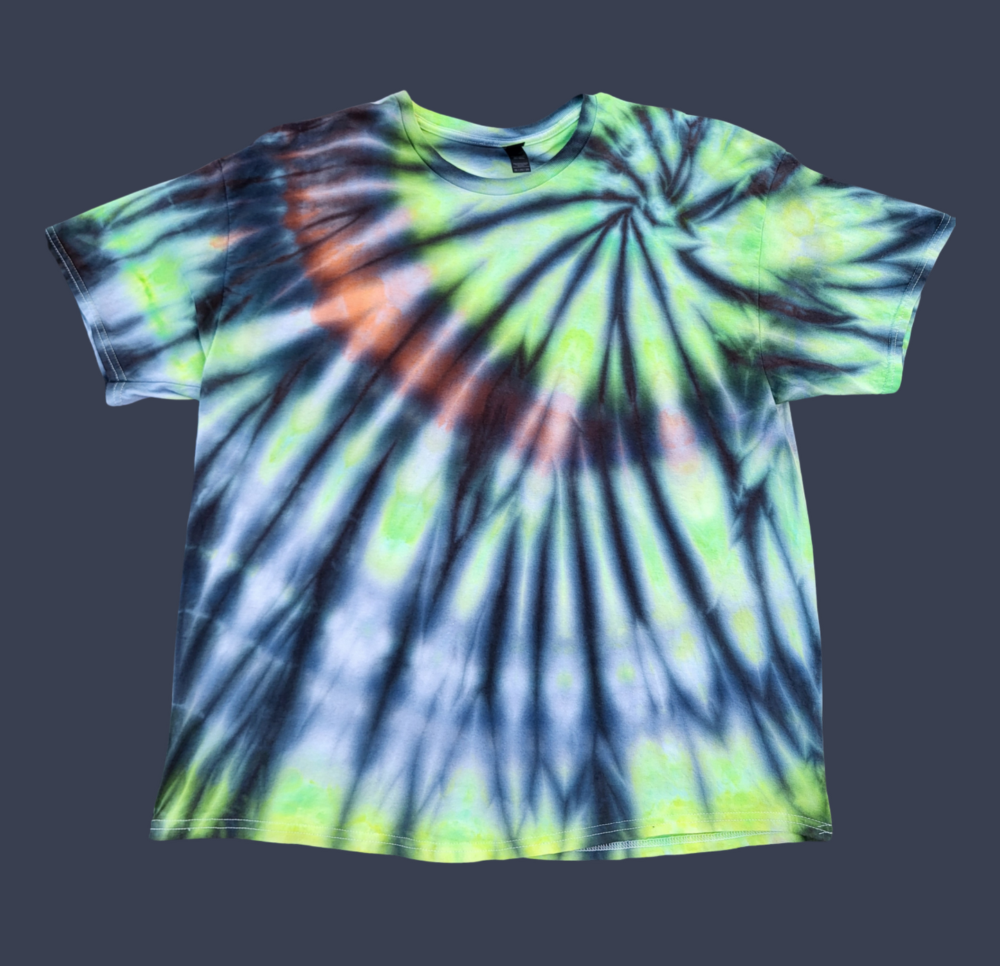 Halloween spiral Tye Dye T-Shirt- 2XL- Ready to Ship