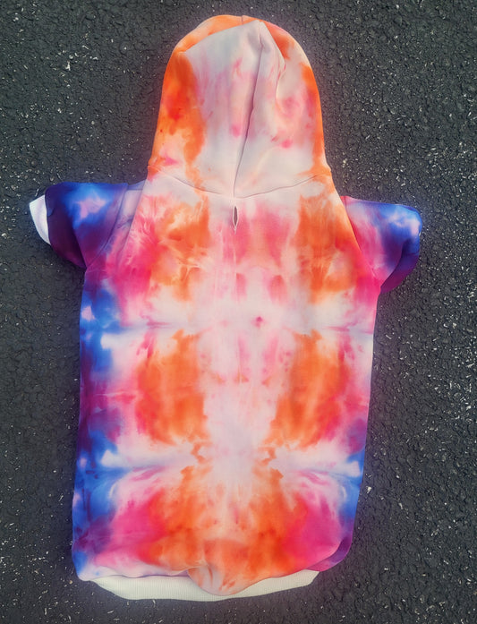 Starburst Tye Dye Dog Hoodie- Size 4XL- Ready to Ship