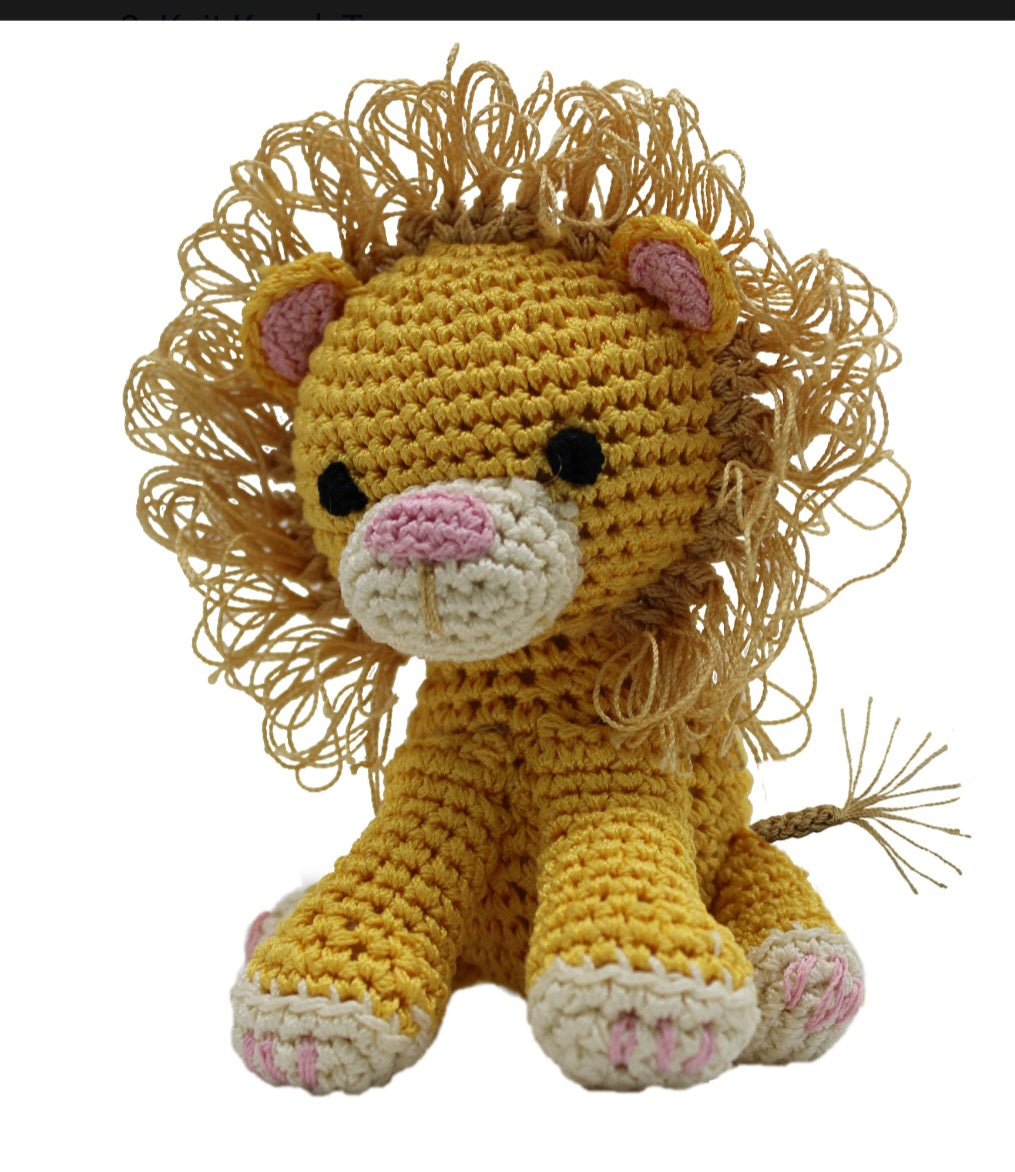 Lenny the Lion Organic Cotton Dog Toy
