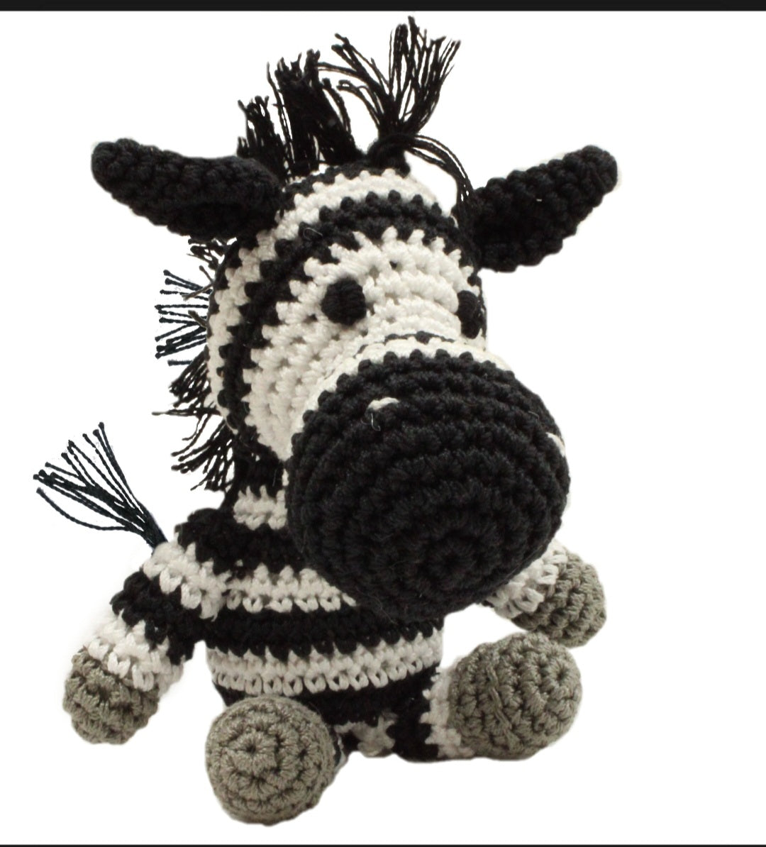 Zebra Organic Cotton Dog Toy