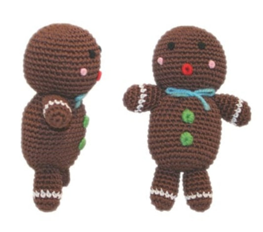 Gingerbread man Organic Cotton Dog Toy