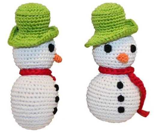 Snowman Organic Cotton Dog Toy