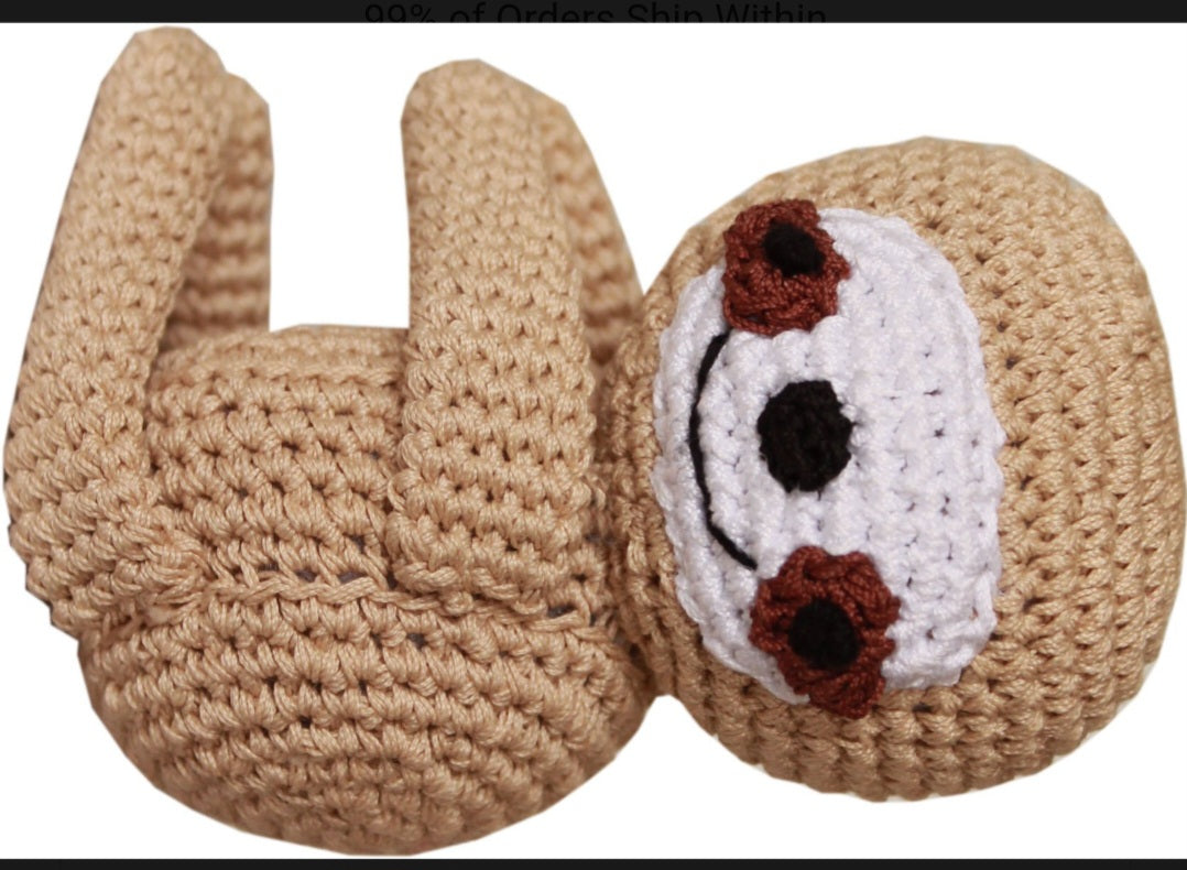 Sloth Organic Cotton Dog Toy