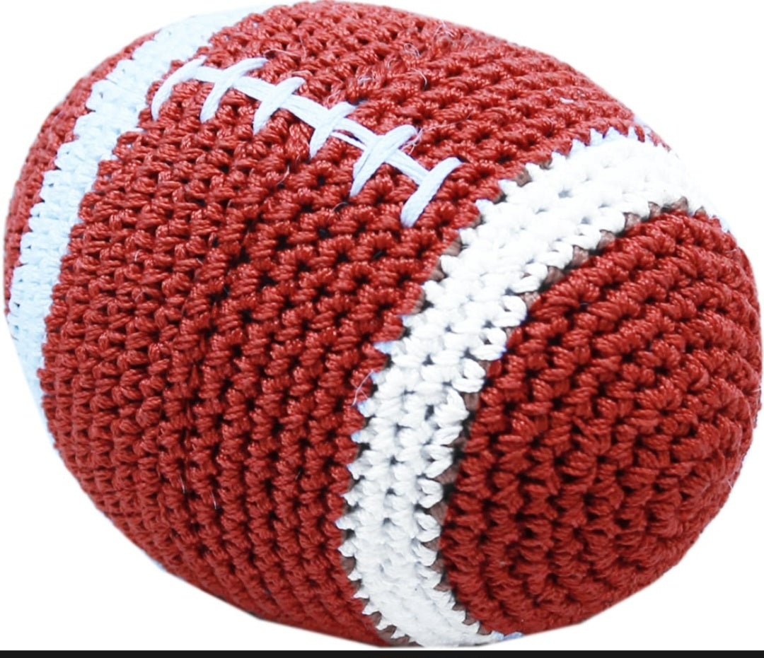 Football Organic Cotton Dog Toy