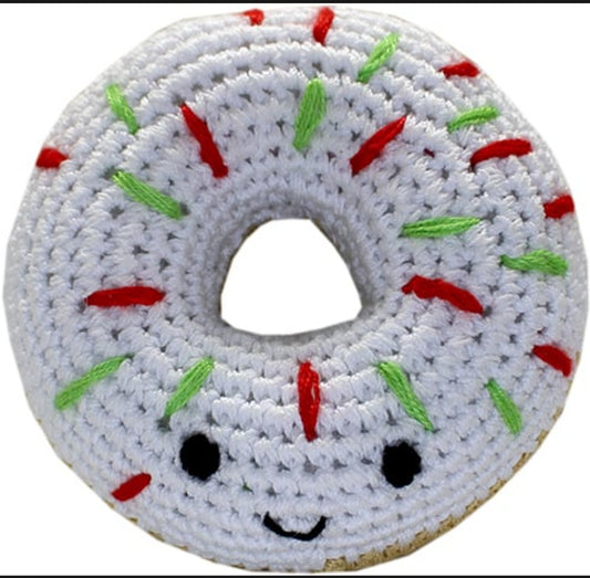 Christmas Donut Organic Cotton Dog Toy