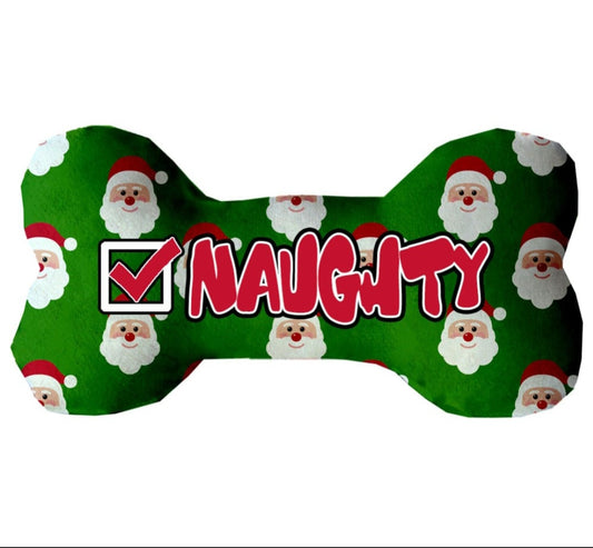 Naughty or Nice Plush Dog Toy