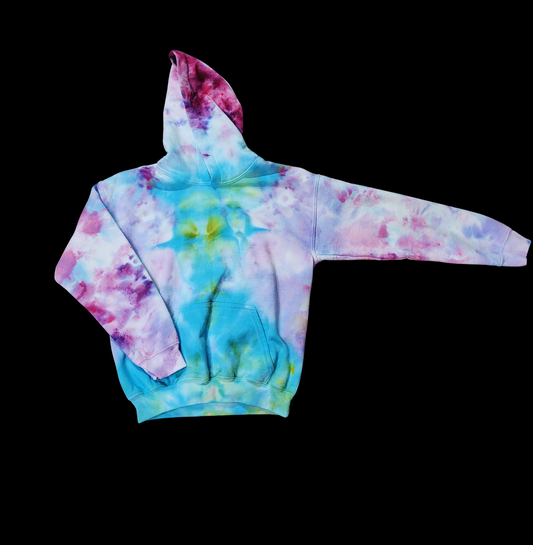 Teal and Light Purple Hoodie- Ready to Ship- Size Youth Medium